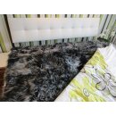 Tibetlamm Bettauflage Decke XXL-Teppich JYB14 Schwarz (Tops) 140x190cm