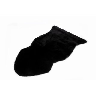 Lammfell Tierform Teppich MEDLAM-NW kurzwollig (geschoren 12mm) Schwarz 90 / 100 cm