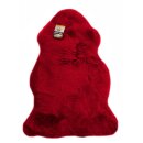 Australisches Merino Lammfell FINN Naturform hochwollig Rot LWR 1416 95cm