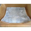 Tierdecke BRUNO Patchwork Lammfell - Schlafdecke für Haustiere 140x60cm Silber