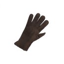 Finger Handschuhe aus Lammfell mit Veloursleder Braun XS (6) Handumfang ca.15cm