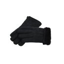 Finger Handschuhe aus Lammfell mit Veloursleder Schwarz XS (6) Handumfang ca.15cm