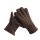 Finger Handschuhe aus Lammfell mit Veloursleder Braun S (7) Handumfang ca.17cm