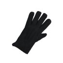 Finger Handschuhe aus Lammfell mit Veloursleder Schwarz S (7) Handumfang ca.17cm