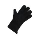 Finger Handschuhe aus Lammfell mit Veloursleder Schwarz M (8) Handumfang ca.19cm