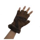 Handschuhe Fingerhandschuhe (fingerlos) Braun XS (6) Handumfang ca.15cm