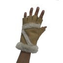 Handschuhe Fingerhandschuhe (fingerlos) Beige L (9) Handumfang ca.22cm