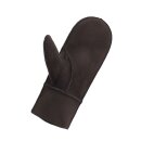 Fäustlinge Faust Handschuhe aus Lammfell mit Veloursleder Braun XS (6) Handumfang ca.15cm