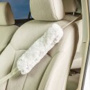 Gurtschoner für Sicherheitsgurte im PKW | Autositzgurtbezug Gurtkissen Schulterpolster Gurt | Echtes Merino Lammfell