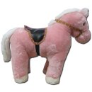 Kuscheltier Pferd Pferdchen rosa gross (gelber Sattel)