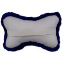 Ergonomische Nackenstütze Nackenkissen Nackenschutz für Auto & Wohnmobil | Nacken-X | Echtes Merino Lammfell | Farbe Marine